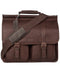 $460 Kenneth Cole Reaction Colombian Leather Dowel Rod Laptop Bag Double Gusset
