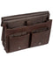 $460 Kenneth Cole Reaction Colombian Leather Dowel Rod Laptop Bag Double Gusset