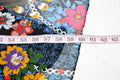 New ECI Women's V Neck Spaghetti Strap Multi Floral Printed Ruffled Maxi Dress L - evorr.com
