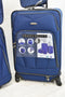 $280 NEW Travel Select Kingsway 4 Piece Spinner Suitcase Luggage Set Blue
