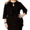 New MSK Women Black 3/4 Sleeves Open Front Metallic Cardigan Shrug Size Plus 18W