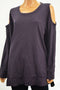 $69 Style&Co. Women Purple Cold-Shoulder Thermal Blouse Top Plus 3X