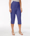 Alfred Dunner Women's Blue Classic Fit Comfort Waist Capri Cropped Pant 16
