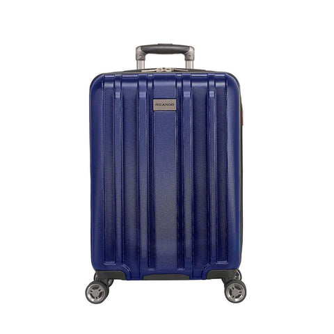$320 Ricardo Beverly Hills 21" Hard Mammoth Spinner Carry On Luggage Blue