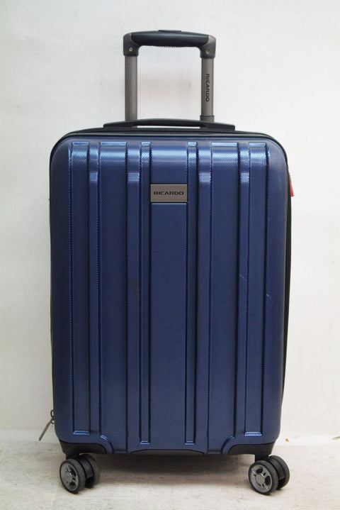 $320 Ricardo Beverly Hills 21" Hard Mammoth Spinner Carry On Luggage Blue