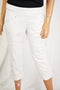 JAG Women Stretch White Pull-On Capri Cropped Denim Jeans Petites 4P - evorr.com