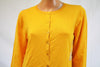 August Silk Women's Silk Blend Yellow Button Down Cardigan Shrug Top Large L - evorr.com