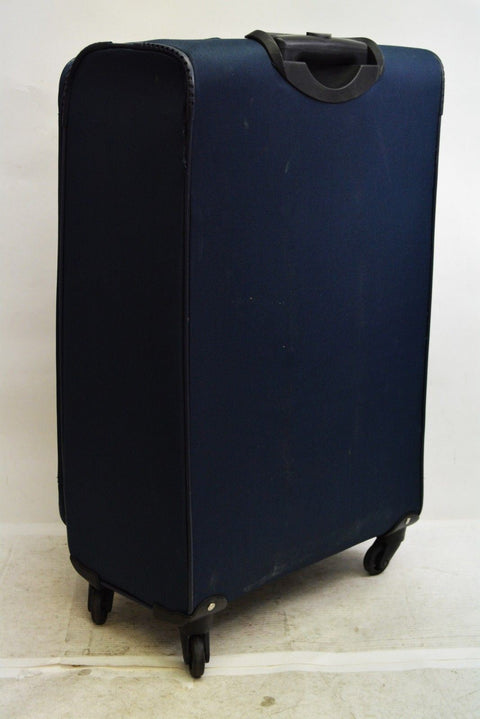 $460 Nautica Oceanview 28'' Spinner Suitcase Blue Red Soft Travel Luggage