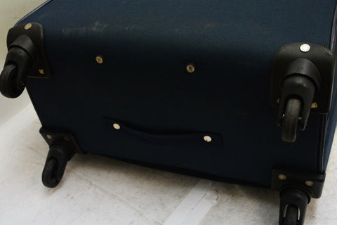 $460 Nautica Oceanview 28'' Spinner Suitcase Blue Red Soft Travel Luggage