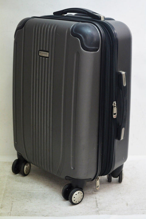 $260 Ricardo Beverly Hills 21" Hardcase Spinner Carry On Luggage Gray Suitcase