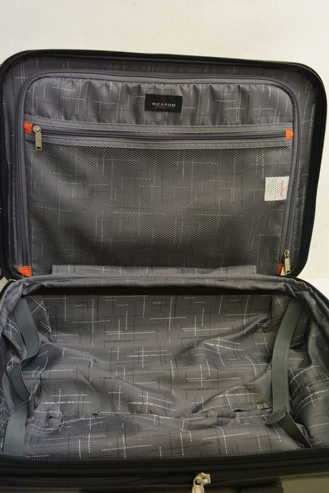 $260 Ricardo Beverly Hills 21" Hardcase Spinner Carry On Luggage Gray Suitcase