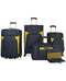 $460 New Nautica Oceanview 5 Piece Luggage Set Spinner Suitcase Blue Yellow Soft