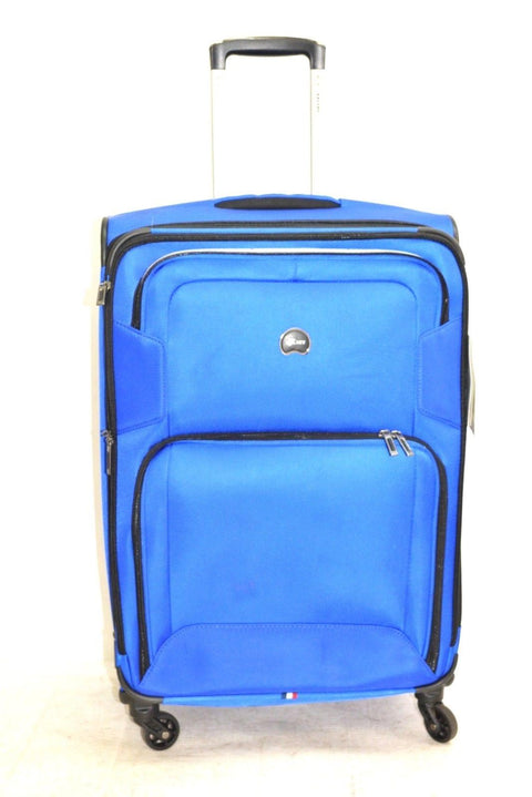 $260 Delsey Opti-Max 25" Expandable Spinner Travel Suitcase Luggage Royal Soft