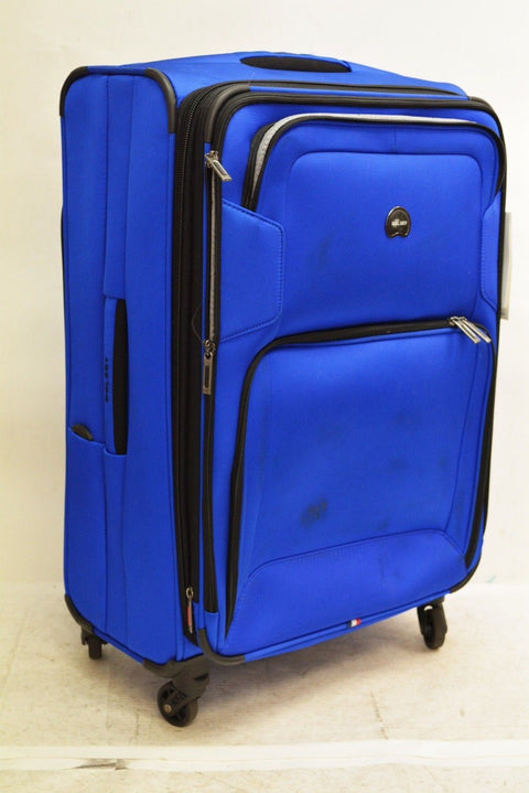 $260 Delsey Opti-Max 25" Expandable Spinner Travel Suitcase Luggage Royal Soft