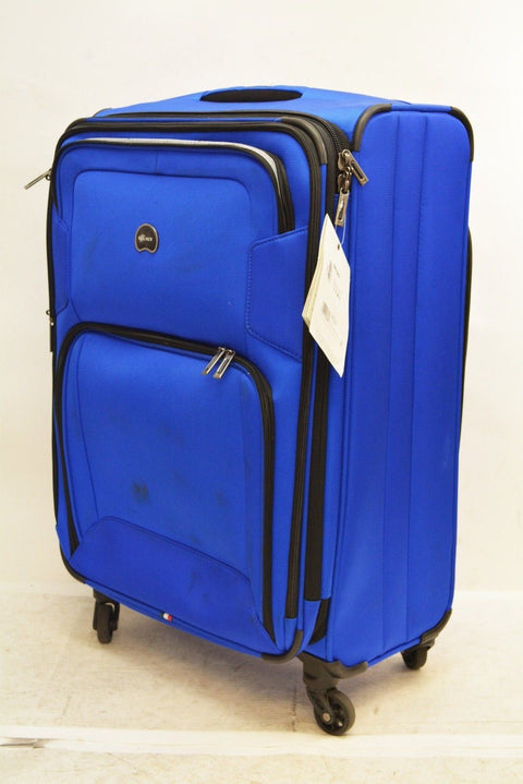 $260 Delsey Opti-Max 25" Expandable Spinner Travel Suitcase Luggage Royal Soft