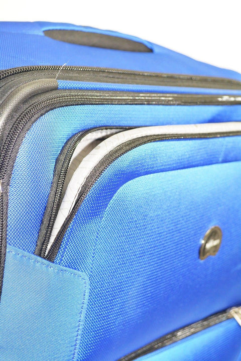 $260 Delsey Opti-Max 25" Expandable Spinner Travel Suitcase Luggage Royal Soft