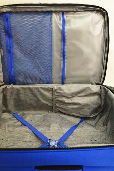 $260 Delsey Opti-Max 25" Expandable Spinner Travel Suitcase Luggage Royal Soft