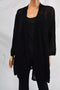 Charter Club Women's Pointelle Cardigan Top Long Sleeve Black Front-Open Plus 3X