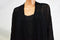 Charter Club Women's Pointelle Cardigan Top Long Sleeve Black Front-Open Plus 3X