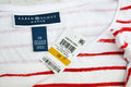New Karen Scott Women's Short-Sleeve Cotton Red Striped Blouse Top Plus 3X