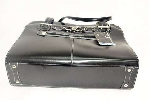 $320 New In Box McKlein USA Oak Grove Leather Laptop Briefcase Travel Bag Black