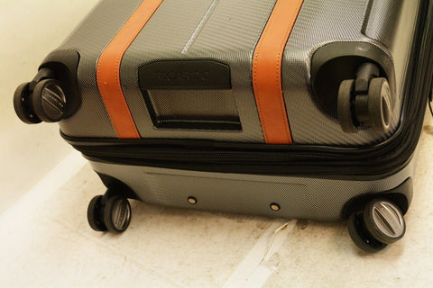 $380 New Ricardo Cabrillo 25" Hard Shell 8 Wheels Spinner Suitcase Gray