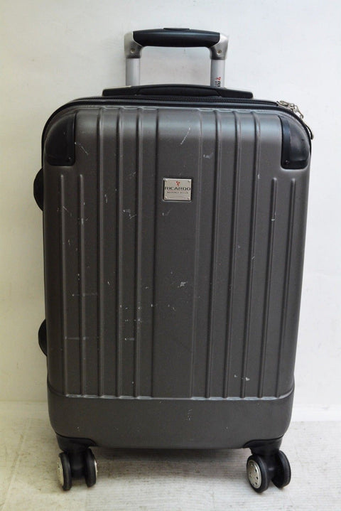 $280 Ricardo 21" Hard Expandble Spinner Carry On Luggage Gray