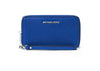 $108 Michael Kors Pebbled Leather Mercer Large Flat Multi function Wallet Clutch - evorr.com