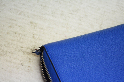 $108 Michael Kors Pebbled Leather Mercer Large Flat Multi function Wallet Clutch - evorr.com