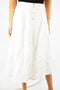 $79 New Grace Elements Women's Linen-Blend White Button Down A-Line Skirt 12 - evorr.com