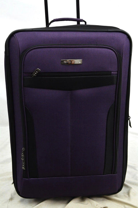 $340 NEW Travel Select Segovia 25'' Rolling Wheels Luggage Suitcase Purple