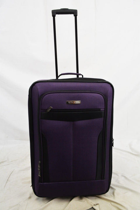 $340 NEW Travel Select Segovia 25'' Rolling Wheels Luggage Suitcase Purple