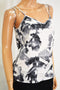 New Calvin Klein Jeans Women Black White Print Straps Tank Blouse Top Size XS