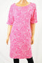 Karen Scott Women Elbow Sleeve Pink Paisley Print Summer Sheath Dress Large L