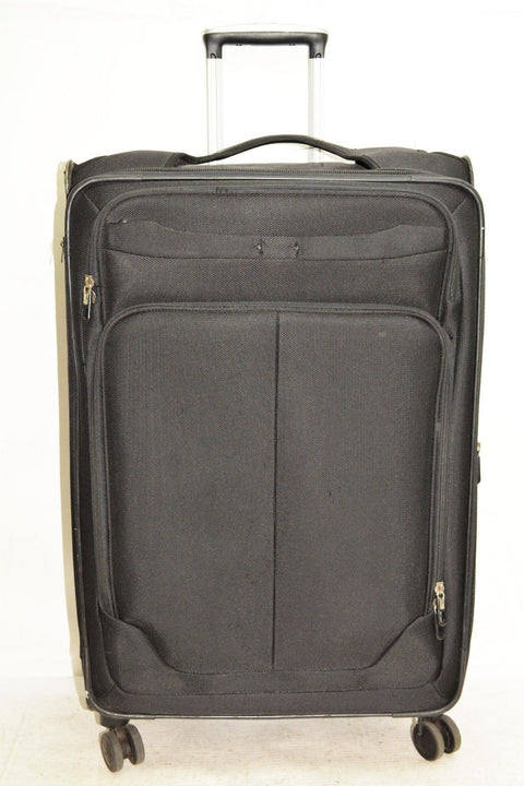 $380 Samsonite 28'' Spinner Expandable Travel Luggage Suitcase Black softcase