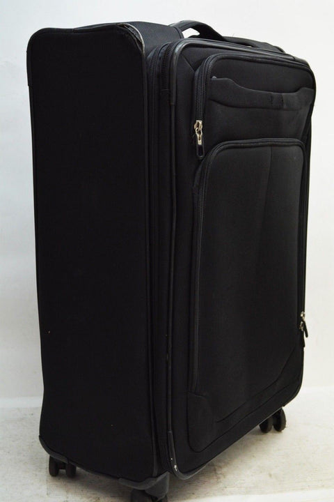 $380 Samsonite 28'' Spinner Expandable Travel Luggage Suitcase Black softcase