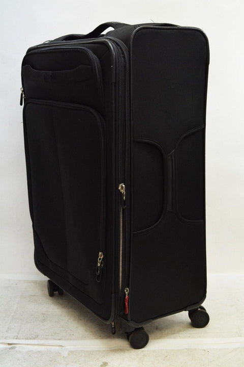 $380 Samsonite 28'' Spinner Expandable Travel Luggage Suitcase Black softcase