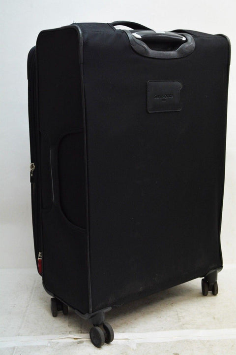 $380 Samsonite 28'' Spinner Expandable Travel Luggage Suitcase Black softcase