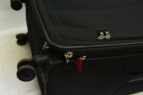 $380 Samsonite 28'' Spinner Expandable Travel Luggage Suitcase Black softcase