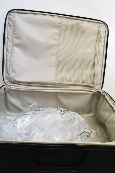 $380 Samsonite 28'' Spinner Expandable Travel Luggage Suitcase Black softcase