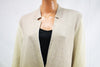 All @ Once Women's Beige Ribbed-Sleeve Single-Button Long Cardigan Shrug Top XL - evorr.com