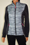 Ideology Women Long Sleeve Gray Zip Front Space-Dye Fleece Active Jacket Coat XS
