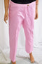 XOXO Young Women Pink Straight Leg Crop Trouser Cotton Stretch Dress Pants 11/12 - evorr.com