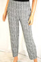 New ALFANI Women's Black Stretch Pull on Herringbone Ankle Pants Plus Size 22W