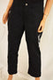 Lee Platinum Women's Black Mid Rise Cameron Capri Cropped Denim Jeans 14 M - evorr.com