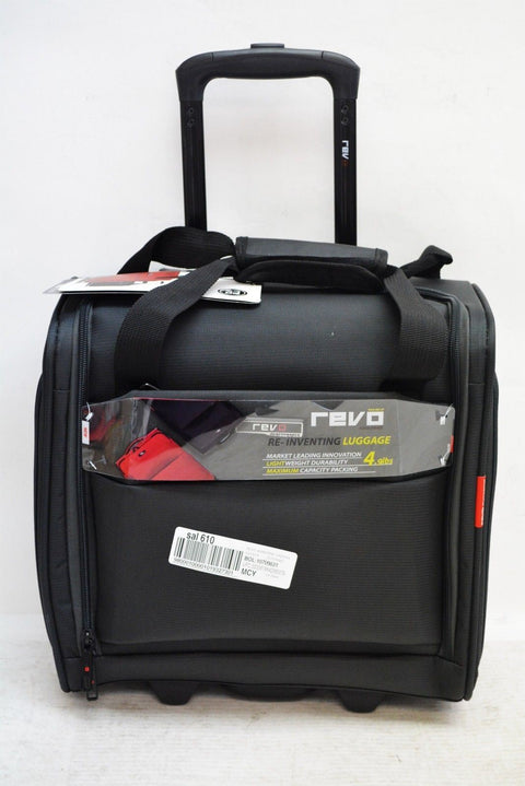 $140 NEW Revo Airborne Under-Set Carry-On Wheeled Suitcase Gray Luggage Bag