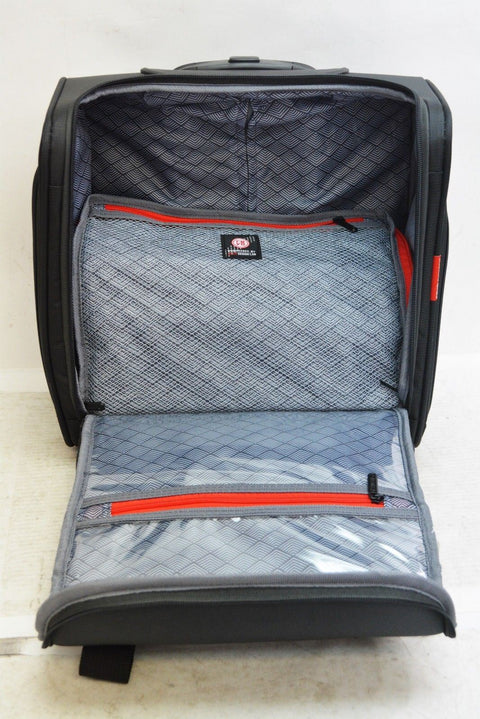 $140 NEW Revo Airborne Under-Set Carry-On Wheeled Suitcase Gray Luggage Bag