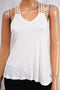 NEW American Rag Cie Women's Ivory Crochet trim Tank Blouse Top Size Small