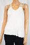 NEW American Rag Cie Women's Ivory Crochet trim Tank Blouse Top Size Small