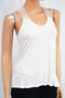 NEW American Rag Cie Women's Ivory Crochet trim Tank Blouse Top Size Small